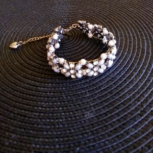 Bejewelled cuff bracelet